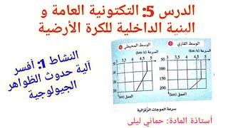 الدرس 5: التكتونية العامة و البنية الداخلية للكرة الأرضية [ النشاط 1]