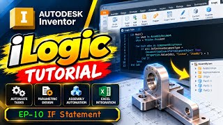 EP-10 | IF Statement | Autodesk Inventor iLogic Tutorial