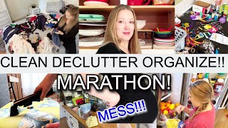 CLEAN DECLUTTER ORGANIZE //  long cleaning  cleaning motivation //