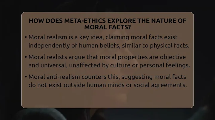 How Does Meta-ethics Explore The Nature Of Moral Facts? - The Ethical Compass