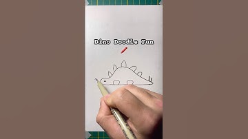 How to Sketch a Simple and Cute Dinosaur 📝 #drawing #tutorial #art #shorts