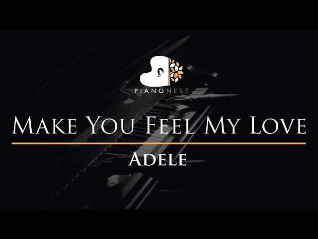 Adele - Make You Feel My Love - Piano Karaoke Instrumental Cover with Lyrics class=