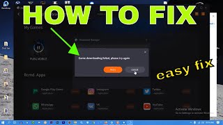 How to fix game downloading failed please try again . Gameloop game downloading failed PUBG MOBILE