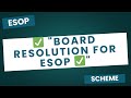&quot;Board Resolution for Approval of ESOP Scheme | Format &amp; Legal Provisions Explained&quot;