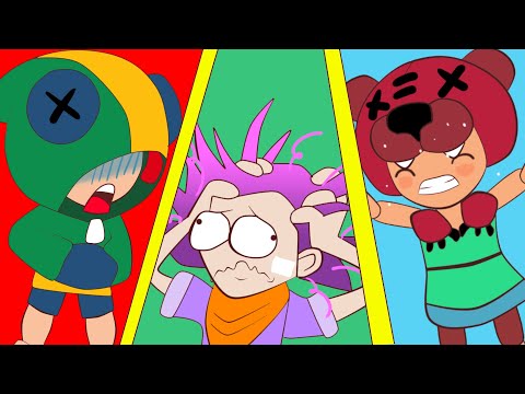 Shelly, Nita, Leon and 8-bit in Brawl Stars