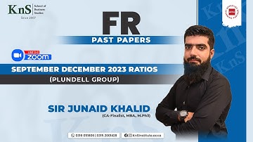 "FR Past Paper Solution | Sept/Dec 2023 | Ratios (Plundell Group) | M. Junaid Khalid"
