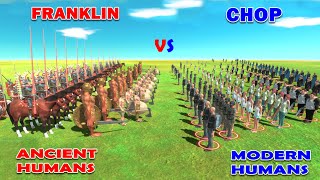 Franklin Ancient Humans VS Chop Modern Humans In Animal Revolt Battle Simulator