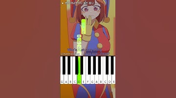 Pomni’s Caught Being Cute?! 😂 - The Amazing Digital Circus (@HOWCOWuuu) | Piano Tutorial #shorts