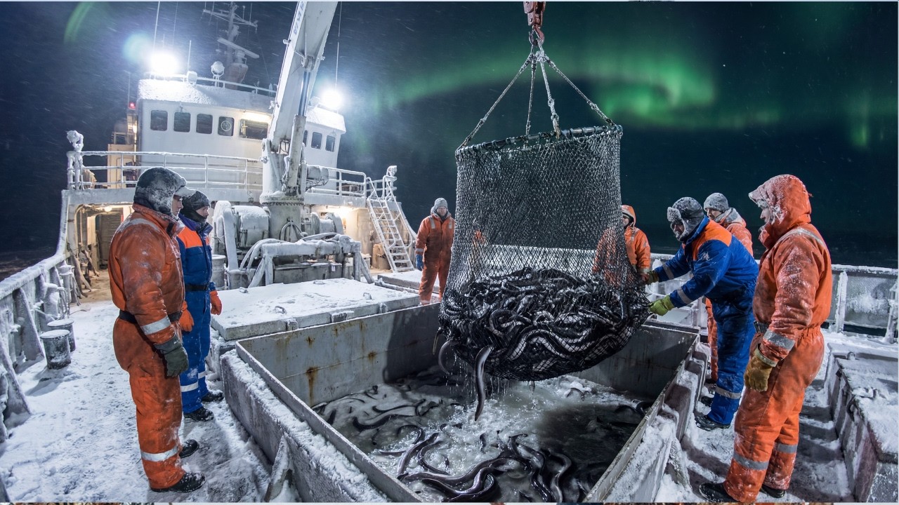영하 71도의 북극해에서 260만 달러짜리 북극 얼음뱀장어를 잡다가 하마터면 죽을 뻔했습니다.