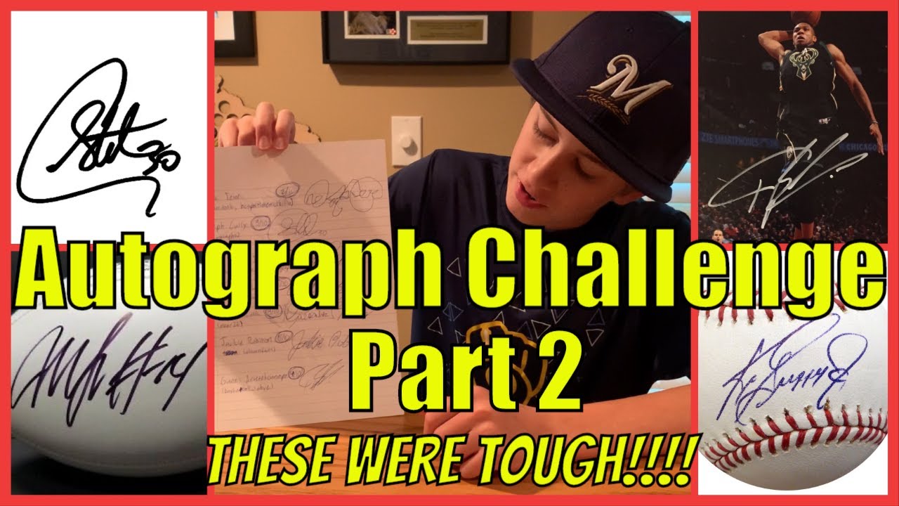 Trying To Copy Autographs Of Athletes With No Practice Part 2