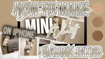 HOW TO MAKE A BADDIE YOUTUBE INTRO ON IPHONE!!🤎 //THE EDIT PLUG