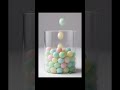 Oddly Satisfying Glossy & Jelly Balls Perfectly Filling Container | Relaxing Loop 4K ASMR