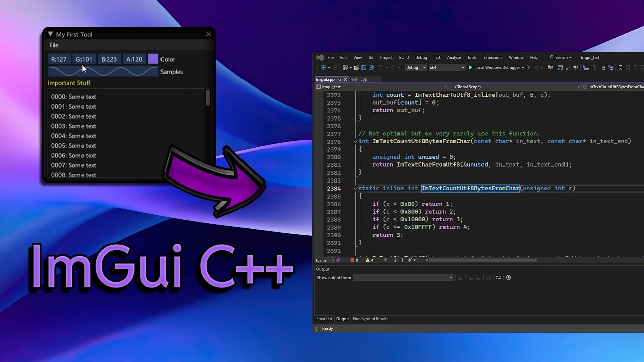 How to Add ImGui Library Into Your C++ Project - YouTube