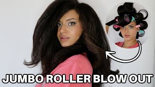 FAIL?? SUCCESS?? Creating a Blow Out Using Jumbo Rollers! | Type 4 Natural Hairstyles