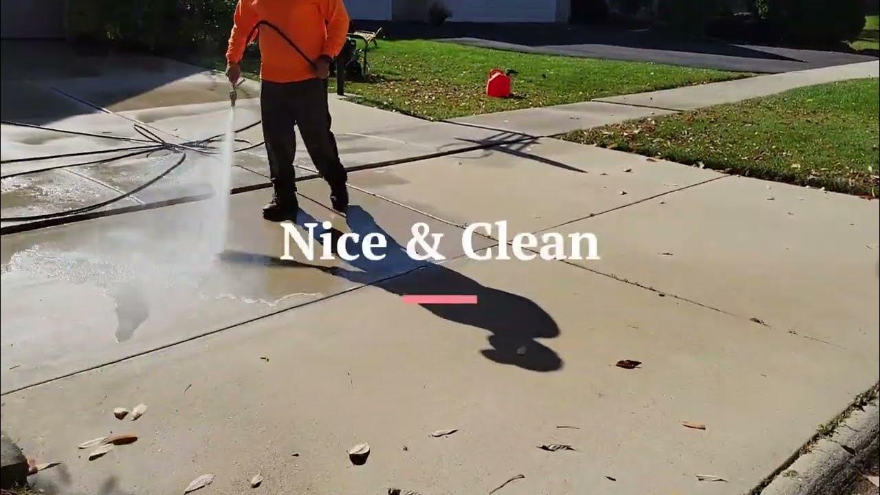 Pressure Washing a Driveway Midway Pressure Washers YouTube