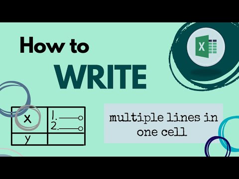 How to write multiple lines in one cell in Excel 😎