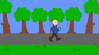 Walk Cycle - parallax scrolling (adobe animate)