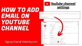 how to add email on youtube channel