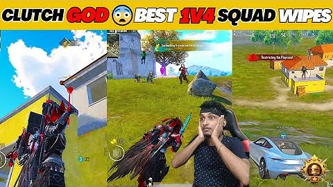 CLUTCH GOD 😨 | Best 1V4 Squad Wipes | Hard Conqueror Lobby Pubg Mobile gameplay