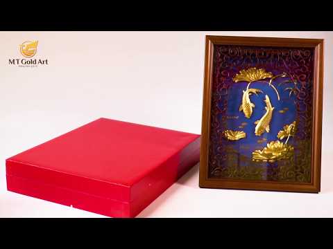 Video Tranh ca chép hoa sen dát vàng - CNC - youtube