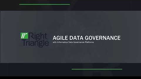 Right Triangle Agile Data Governance