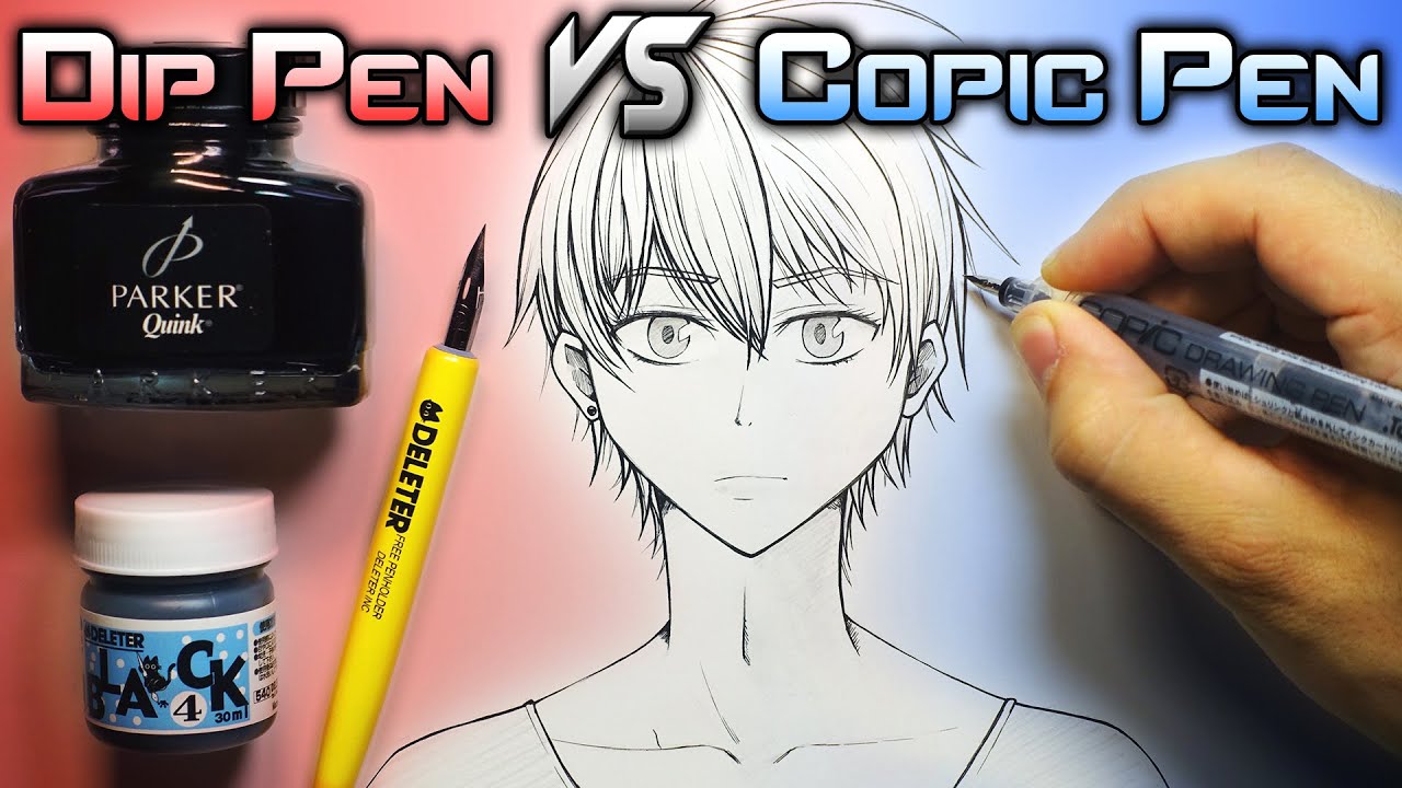 Deleter Dip Pen VS The Copic Drawing Pen (Review) - YouTube