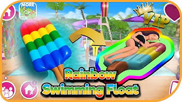 👑V.I.P👑 Rainbow Icecream Swimming Float | Barbie Dreamhouse Adventures 798 | Budge Studios | HayDay