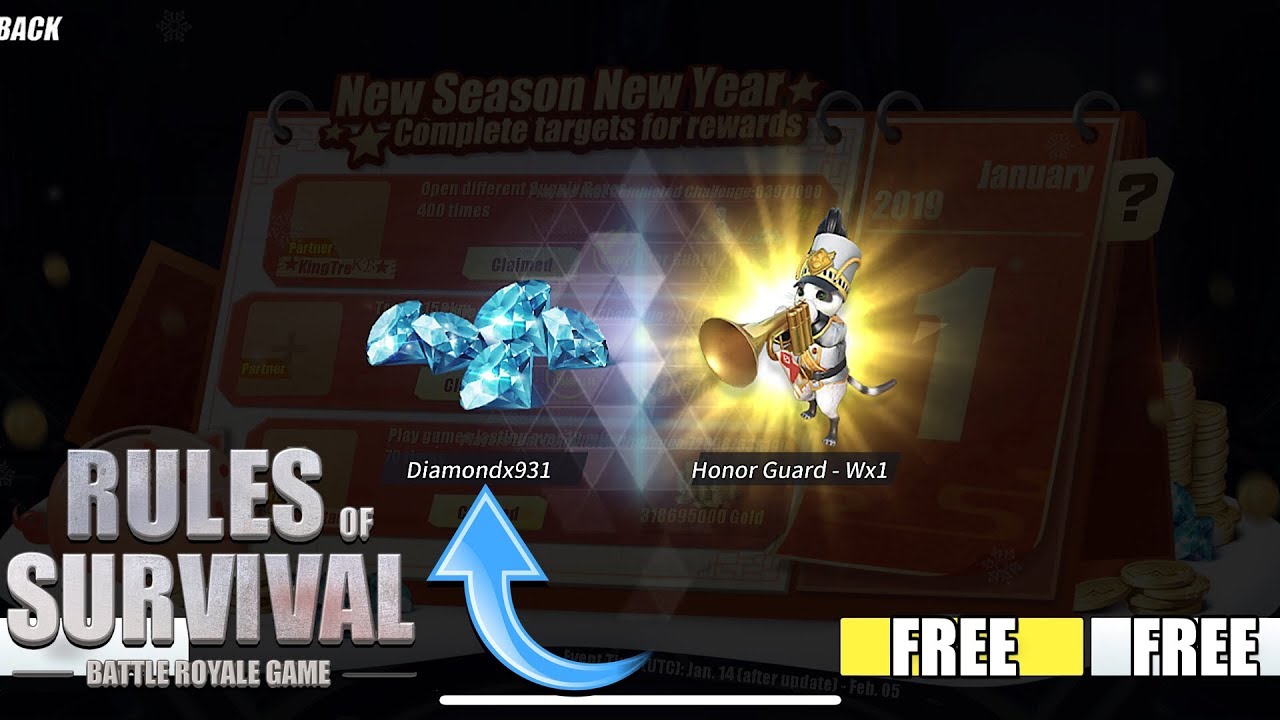 Rules of Survival - HOW TO GET 900 FREE DIAMONDS DAILY!
