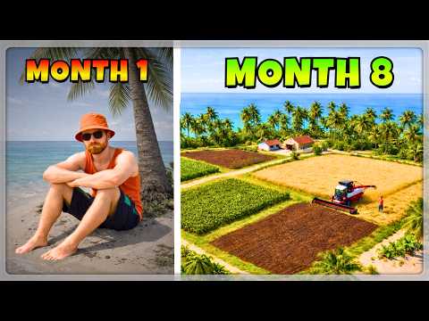 I Spent 8 Months Turning A Deserted Island Into A Farm | FS25 Survival Supercut Ep 1-10