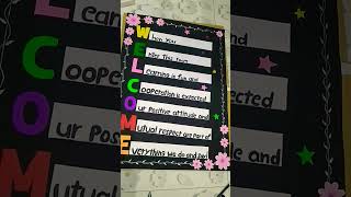chart paper decoration idea 💡 welcome chart paper ❤️ for school ❤️ #shorts #short #art #craft #love