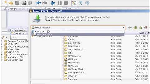 RapidMiner 5 Tutorial - Video 4 - Importing a csv file