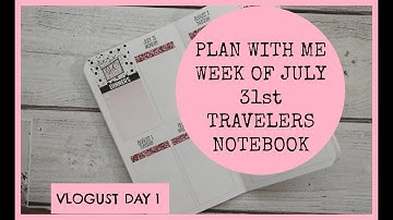 Plan With Me Week of July 31st Travelers Notebook | Vlogust Day 1