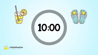🌴 Summer Chill Bossa Nova – 10 Minute Countdown Timer | Relaxing Classroom Timer
