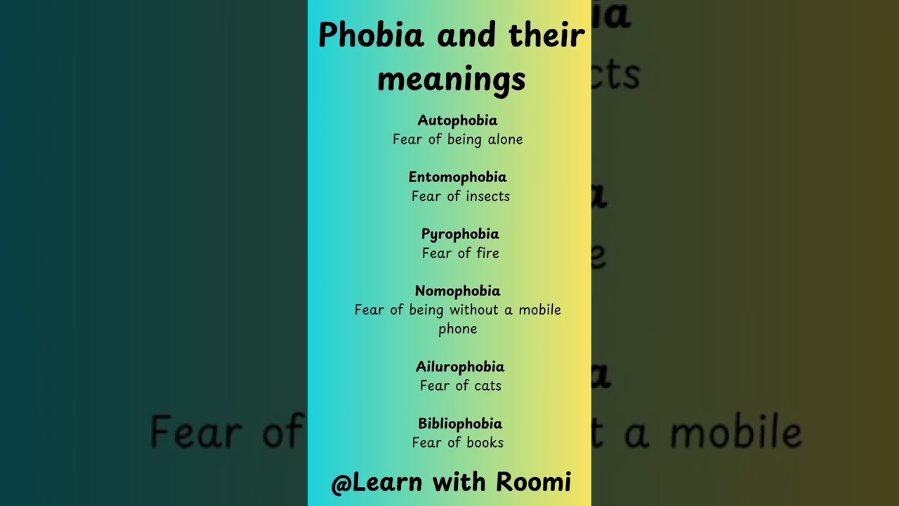 What Do These Phobias Really Mean? 