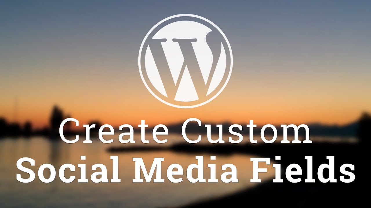Part 5 - WordPress Theme Development - Custom Social Media Fields and Sanitize Callbacks