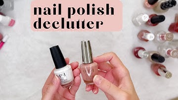 ✨NAIL POLISH DECLUTTER✨ my collection of nail polishes + ORGANIZATION