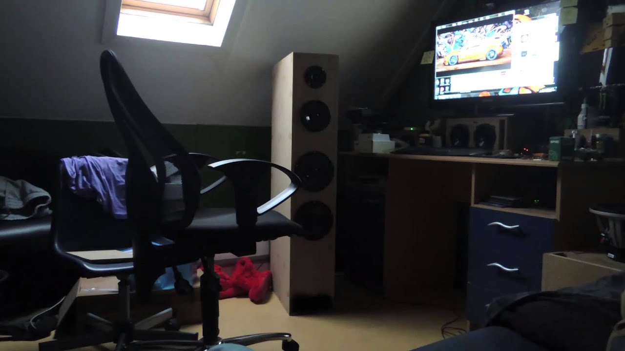 Massive Transmission Line Decaf Bass 2 Visaton W170s YouTube