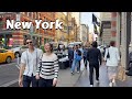 Walking the streets of new york   nyc 4k night walk  manhattan virtual tour