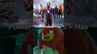 Knuckles(Movie/Series) VS The Avengers(MCU) #sonicthehedgehog #marvel