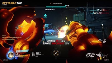 Overwatch: Torbjorn Quintuple Kill, Team Kill, with help from Bastion