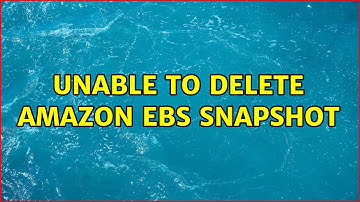 Unable to delete Amazon EBS snapshot
