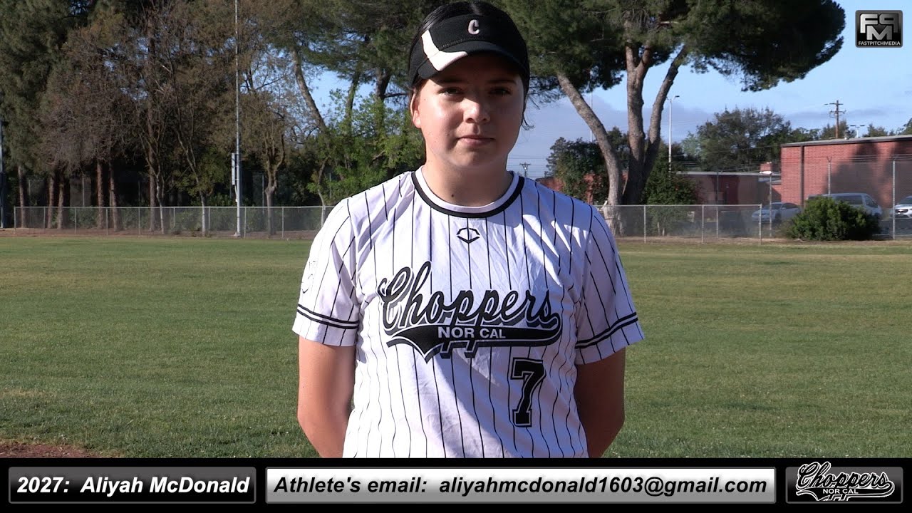 2027 Aliyah McDonald 4.0 GPA - Lefty Slapper, Catcher and Outfielder Recruiting Video - Choppers
