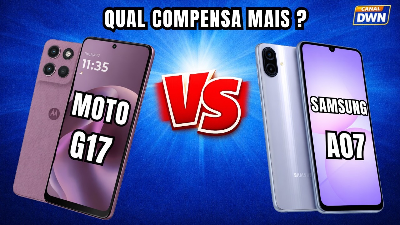 QUAL COMPENSA MAIS ? MOTO G17 5G VS  SAMSUNG A07 5G  #smartphone  #motorola  #samsung #video