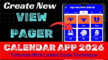 𝐄𝐩 - 𝟎𝟖 | 𝐂𝐚𝐥𝐞𝐧𝐝𝐚𝐫 𝐀𝐩𝐩 𝟐𝟎𝟐𝟔 𝐓𝐮𝐭𝐨𝐫𝐢𝐚𝐥 | How to create a new View Pager Layout in Android Studio.