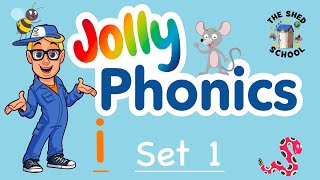 (i) JOLLY PHONICS Set 1 LEARN PHONIC SOUNDS with The Shed School