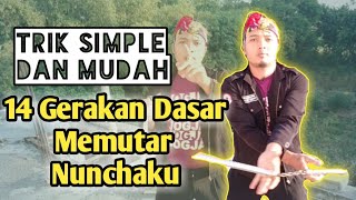 Bermain nunchaku,14 gerakan dasar memutar nunchaku,Mudah dan simple