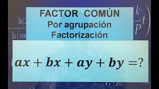FACTOR COMÚN POR AGRUAPCIÓN DE TÉRMINOS/FACTORIZACIÓN (EJEMPLO 1)