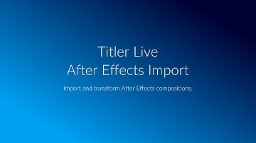 Import and Transform After Effects Compositions