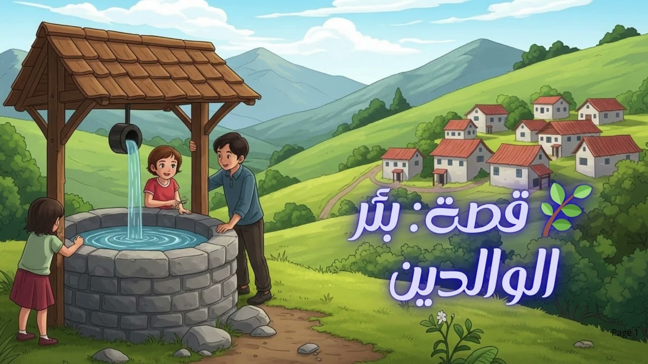 قصة بئر الوالدين للأطفال | قصة هادفة مؤثرة عن بر الوالدين 💧🌸