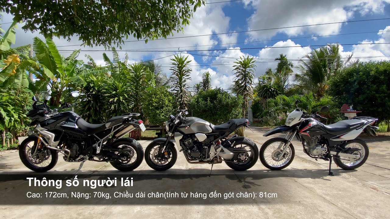 Tiger 900 Rally Pro, Honda CB1000R, Honda XR150L, seat height YouTube